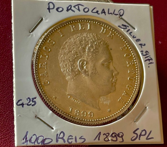 Portugal D Carlos I (1889-1908) 1000 Reis 1899  (Ingen mindstepris)