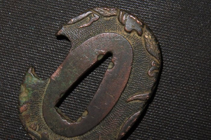 Katana - Kobber - Peacock Tanto Tsuba : C4-416 - Japan - Edo-perioden (1600-1868)