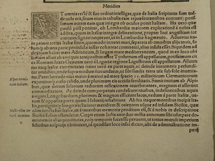 Europa - Italien / Korsika / Sardegna; S. Münster - Descriptio Italiae secundum (...) - 1581-1600