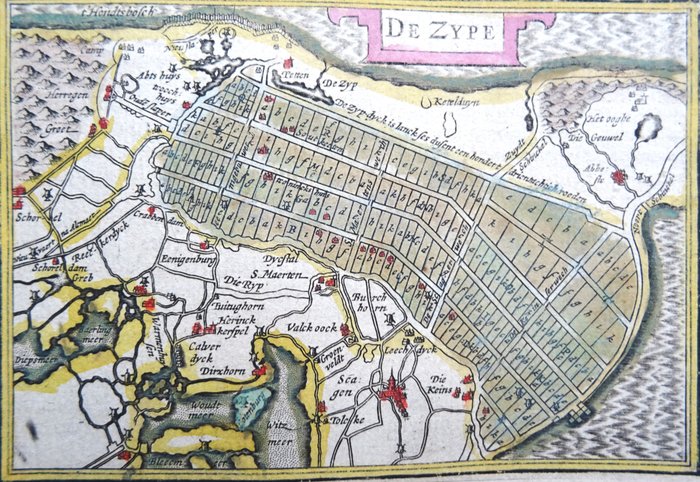 Holland - Nordholland, Zijpepolder, Schagen, Petten...; Bertius / Hondius - De Zype - 1601-1620