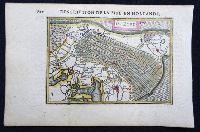 Holland - Nordholland, Zijpepolder, Schagen, Petten...; Bertius / Hondius - De Zype - 1601-1620