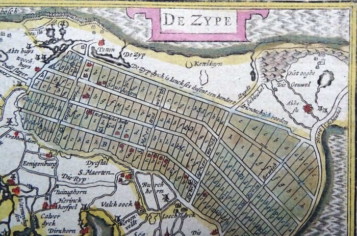 Holland - Nordholland, Zijpepolder, Schagen, Petten...; Bertius / Hondius - De Zype - 1601-1620