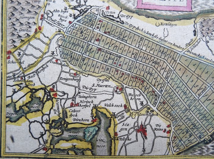 Holland - Nordholland, Zijpepolder, Schagen, Petten...; Bertius / Hondius - De Zype - 1601-1620