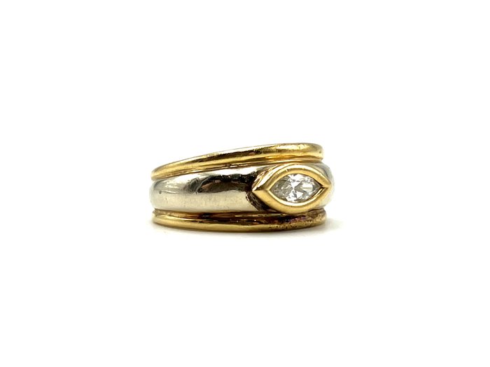 Ring - 18 kraat Gulguld, Hvidguld -  0.35ct. tw. Diamant (Natur)