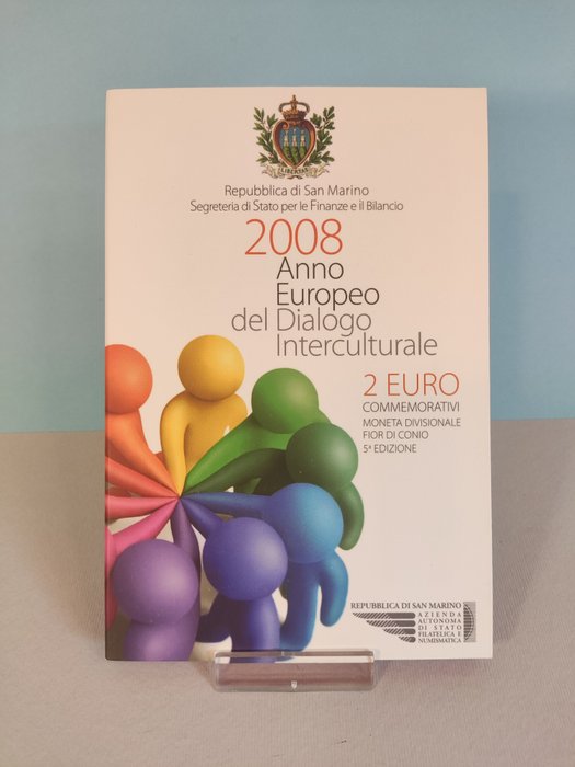 San Marino. 2 Euro 2008 "Dialogo Interculturale"  (Ingen mindstepris)