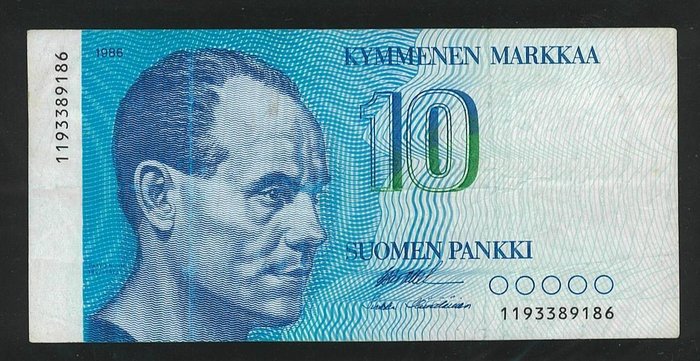 Finland. - 10, 20, 50, 100 Markkaa - various dates - Pick 113, 118, 119, 123  (Ingen mindstepris)