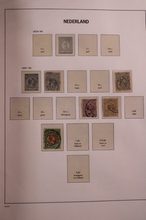 Holland 1891/1986 - Samling i 5 Davo Crystal preprint albums