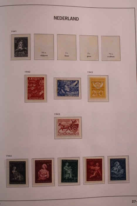 Holland 1891/1986 - Samling i 5 Davo Crystal preprint albums