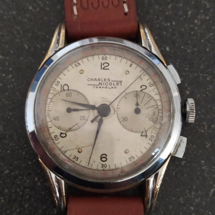 Charles Nicolet Tramelan - Landeron Chronograph Bi compax - Ingen mindstepris - Mænd - 1950-1959