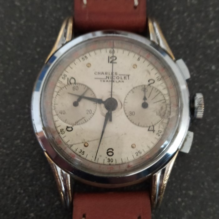 Charles Nicolet Tramelan - Landeron Chronograph Bi compax - Ingen mindstepris - Mænd - 1950-1959