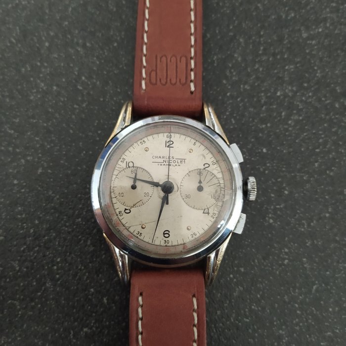 Charles Nicolet Tramelan - Landeron Chronograph Bi compax - Ingen mindstepris - Mænd - 1950-1959