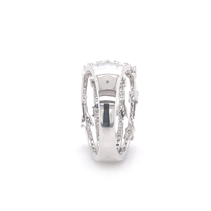 Ring - 14 karat Hvidguld -  0.93ct. tw. Diamant (Natur)