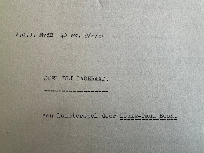 Louis-Paul Boon - Spel bij dageraad - 1954