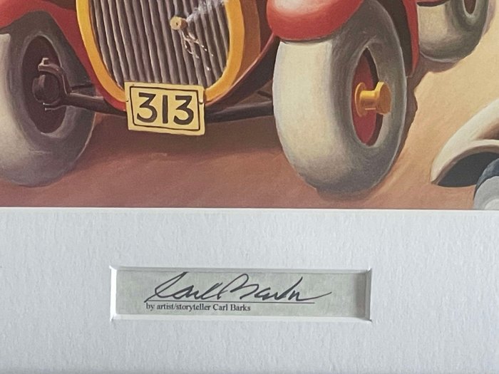 Carl Barks - A 1934 Belchfire Runabout - art print with original signature inser