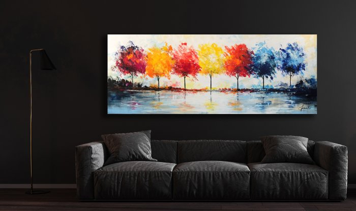 Monika Spiewak - Trees  - XXL -  on Frame - Ready to Hang