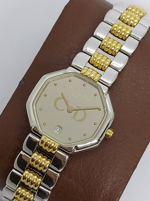 Christian Dior - octagon quartz two-tone - Ingen mindstepris - 42.209 - Kvinder - 1980-1989