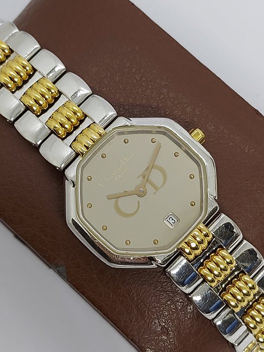 Christian Dior - octagon quartz two-tone - Ingen mindstepris - 42.209 - Kvinder - 1980-1989