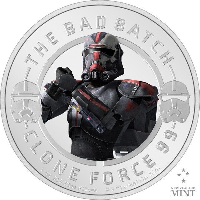 Niue 2 Dollars 2022 Star Wars - The Bad Batch™ - Hunter™ 1 Oz (999)