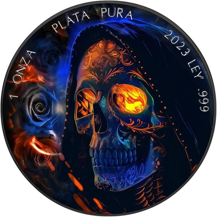 Mexico. 1 Onza 2023 "Caballero De La Muerte, Day of the Dead"  (Ingen mindstepris)