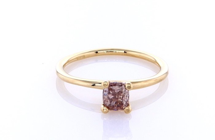 Ingen mindstepris - Ring - 14 karat Gulguld -  0.55ct. tw. Diamant (Naturfarvet)