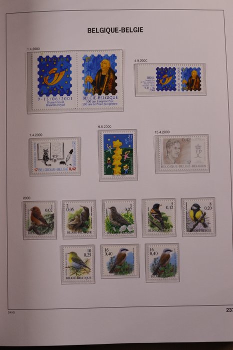 Belgien 2000/2005 - Samling i Davo LX preprint album