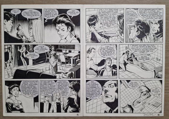 Bigliardo, Daniele - 2 Original page - Dylan Dog - n. 252 - Poltergeist! - 2007