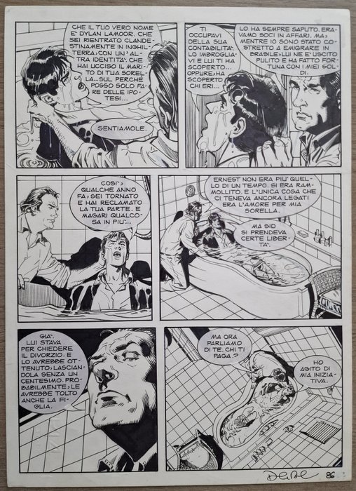 Bigliardo, Daniele - 2 Original page - Dylan Dog - n. 252 - Poltergeist! - 2007