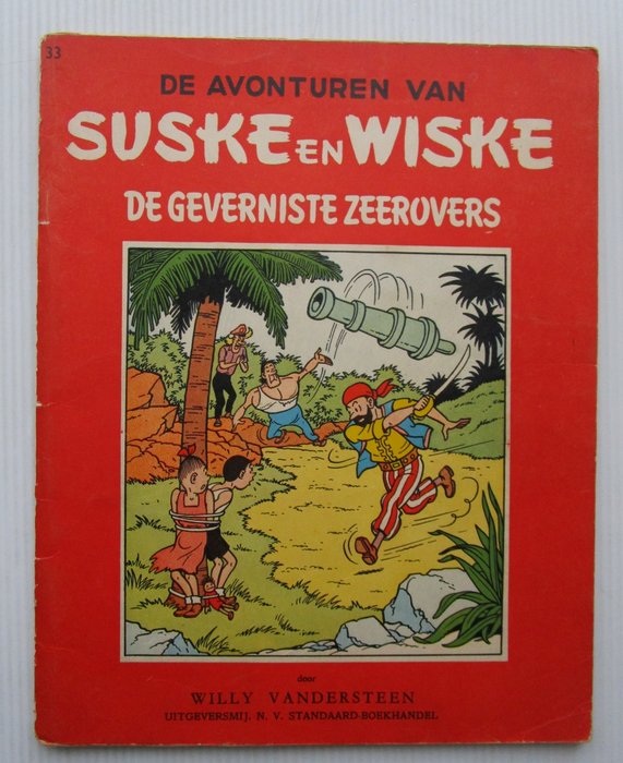 Suske en Wiske RV-33 - De geverniste zeerovers - 1 Album - Første udgave - 1958