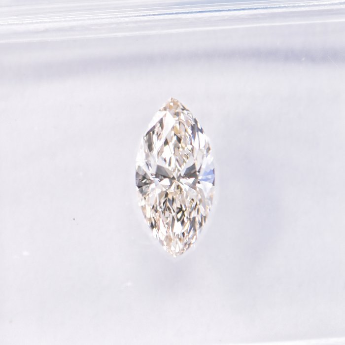 Ingen mindstepris - 1 pcs Diamant  (Naturfarvet)  - 0.37 ct - Marquise - Fancy light Brun Gul - VS1 - International Gemological Institute (IGI)