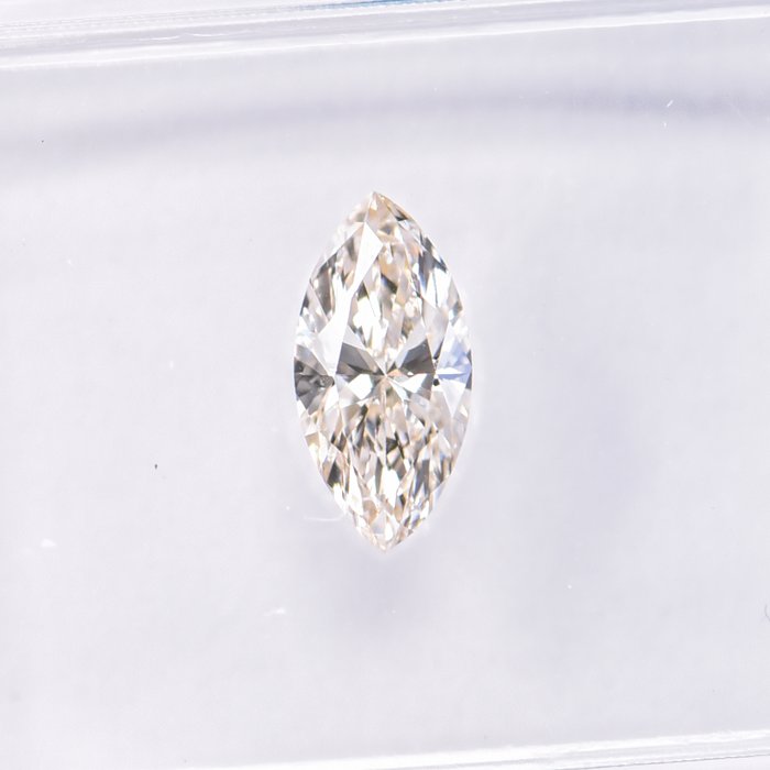 Ingen mindstepris - 1 pcs Diamant  (Naturfarvet)  - 0.37 ct - Marquise - Fancy light Brun Gul - VS1 - International Gemological Institute (IGI)