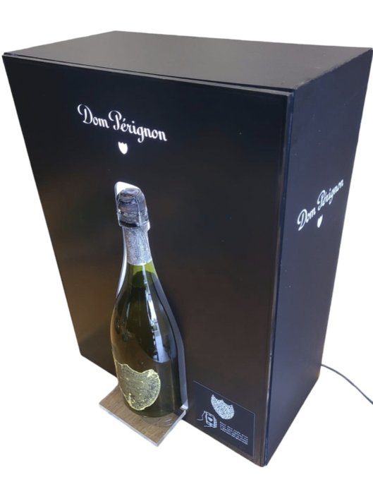 Dom Pérignon Display with led light with bottle of Dom Perigon 1975 - Champagne - 2 items