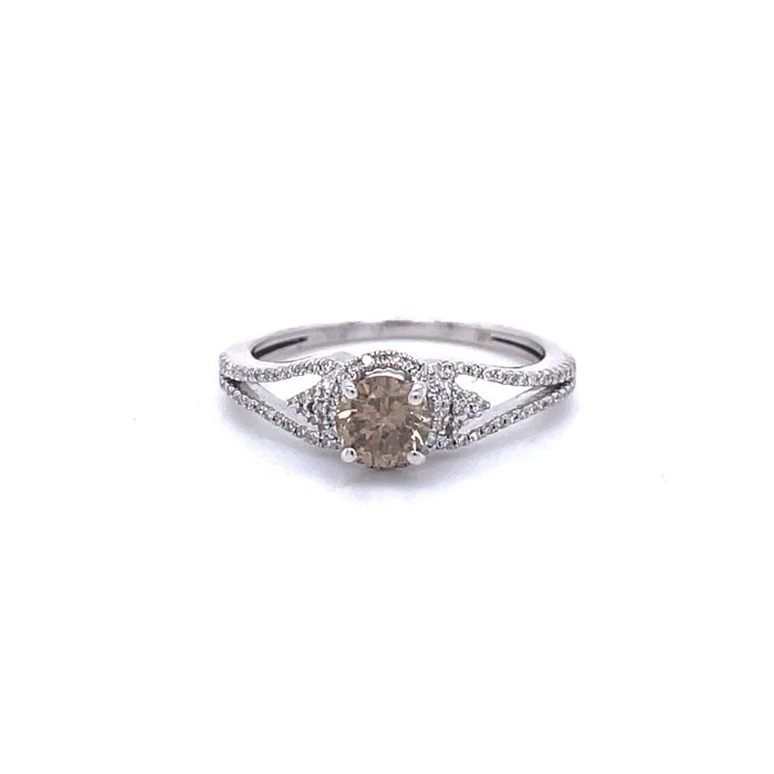 14 karat Hvidguld - Ring - 0.45 ct Diamant - Diamanter