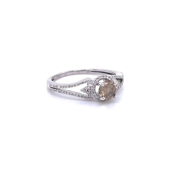 14 karat Hvidguld - Ring - 0.45 ct Diamant - Diamanter