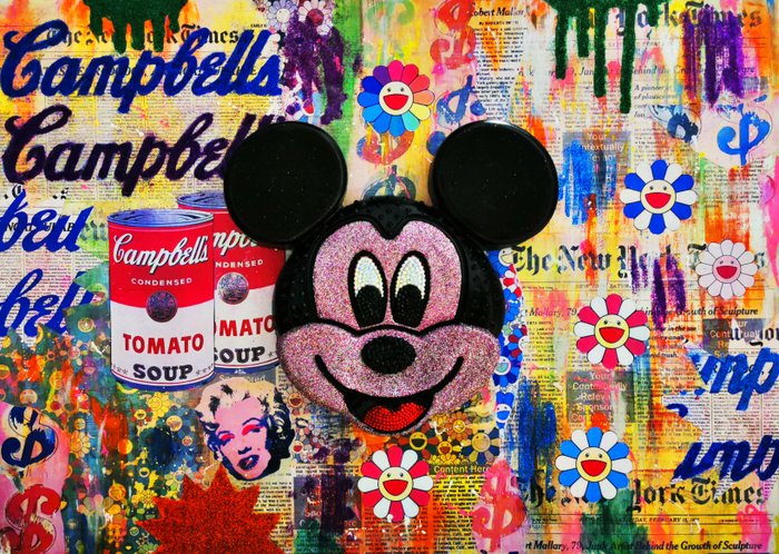 MD GALLERY - MICKEY XXL 3D PINK SWAROVSKI