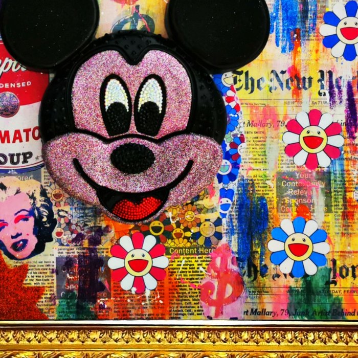 MD GALLERY - MICKEY XXL 3D PINK SWAROVSKI