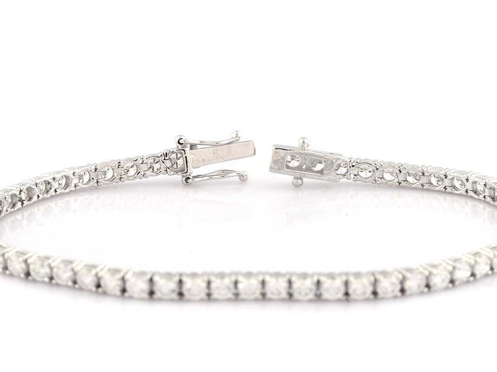 Armbånd - 18 kraat Hvidguld -  5.14ct. tw. Diamant (Laboratoriedyrket)