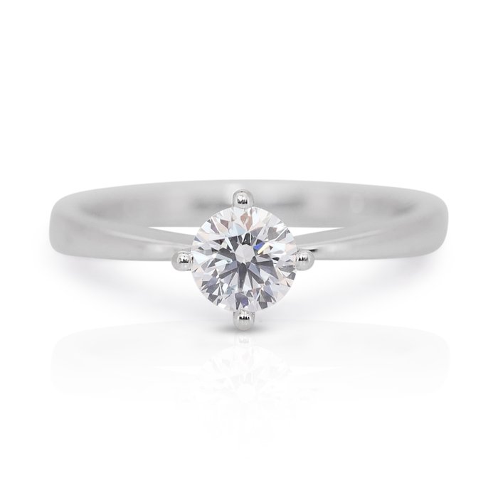 Ring - 18 kraat Hvidguld -  0.55ct. tw. Diamant (Natur)