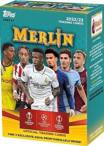 2022/23 Topps Merlin UEFA Erling Haaland, Ronaldo, Cristiano Ronaldo, Lionel Messi 32 cards in total - 1 Sealed box - Næsten så god som ny (NM)