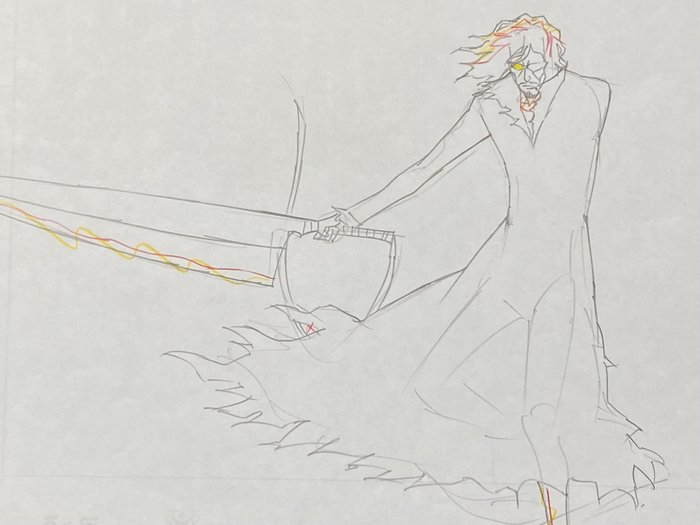 Bleach (Studio Pierrot, 2004) - 1 Original animationstegning af Zangetsu