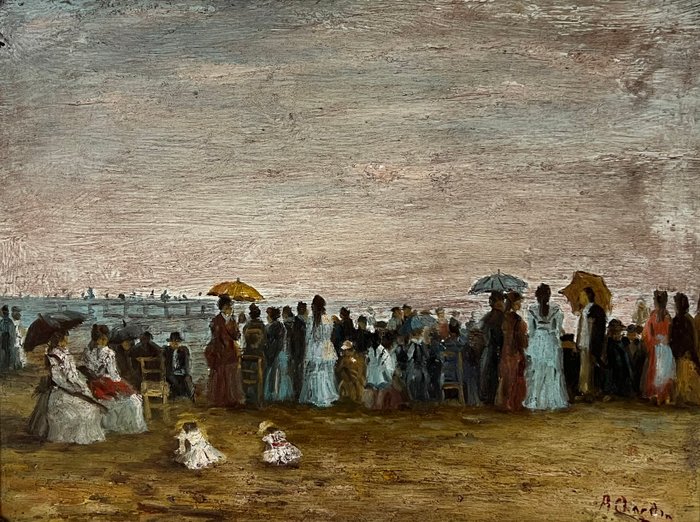 Fransk skole (XX) - Figures on a beach