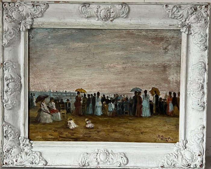 Fransk skole (XX) - Figures on a beach