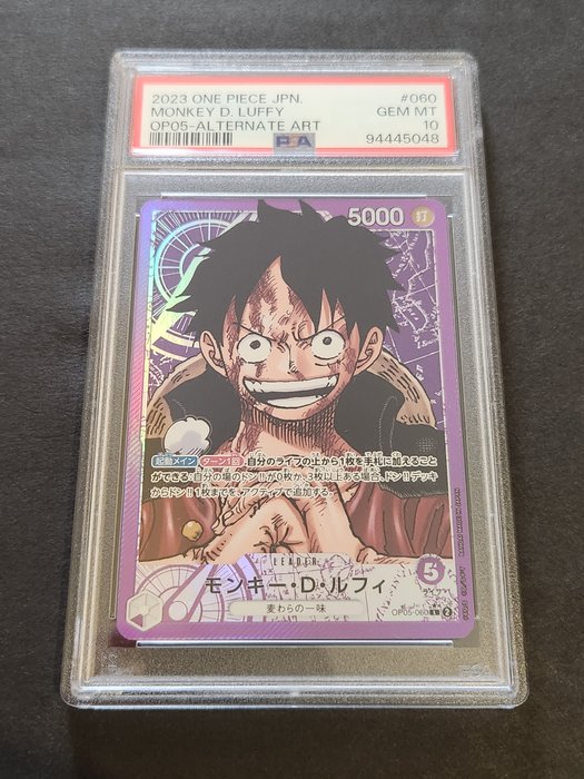 One Piece Card game Graded card - PSA 10 ONE PIECE JAPANESE AWAKENING OF THE NEW ERA  MONKEY D. LUFFY ALTERNATE ART - monkey  d luffy - PSA 10