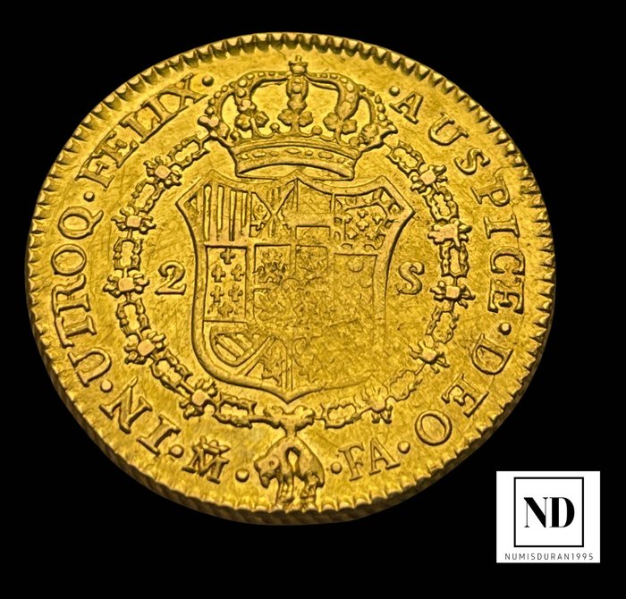 Kongeriget Spanien. Carlos IV (1788-1808). 2 Escudos 1806 - Madrid