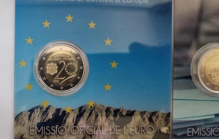 Andorra. 2 Euro 2014/2021 (13 munten)  (Ingen mindstepris)