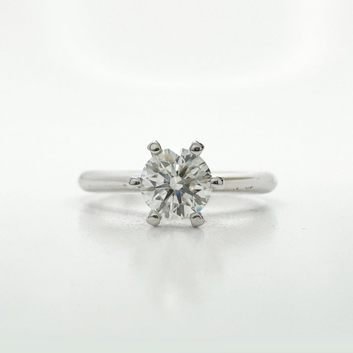 Forlovelsesring - 18 kraat Hvidguld -  0.57ct. tw. Diamant (Natur) - Diamantring 18 karat guld