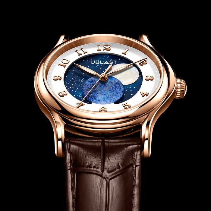 Ublast - Orbital Plane - Automatic Moon Phase - REF.UBORPL42GDWH - Ltd Edition - Mænd - Ny