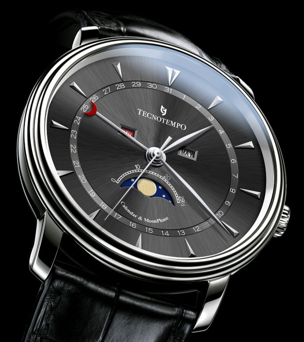 Tecnotempo - Calendar  Moon Phase - 40mm - - TT.CMP.B - Mænd - 2011-nu