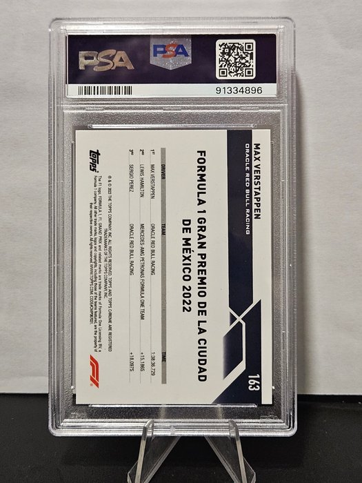 2023 Topps Chrome F1 Max Verstappen #163 Purple /399 PSA 9 Graded card