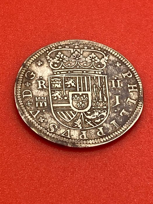 Spanien. Filip 5.. 2 Reales 1717  - Segovia J