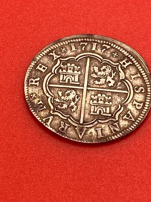 Spanien. Filip 5.. 2 Reales 1717  - Segovia J